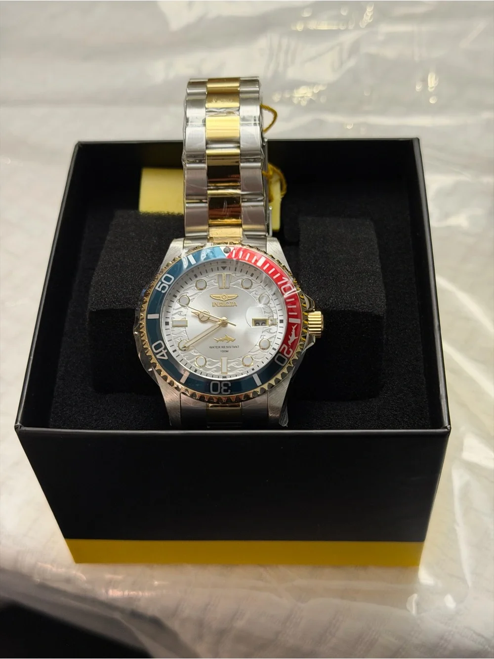 Invicta Pro Driver Currentwave Two-Tone S/S With Blue and Red Bezel NWT